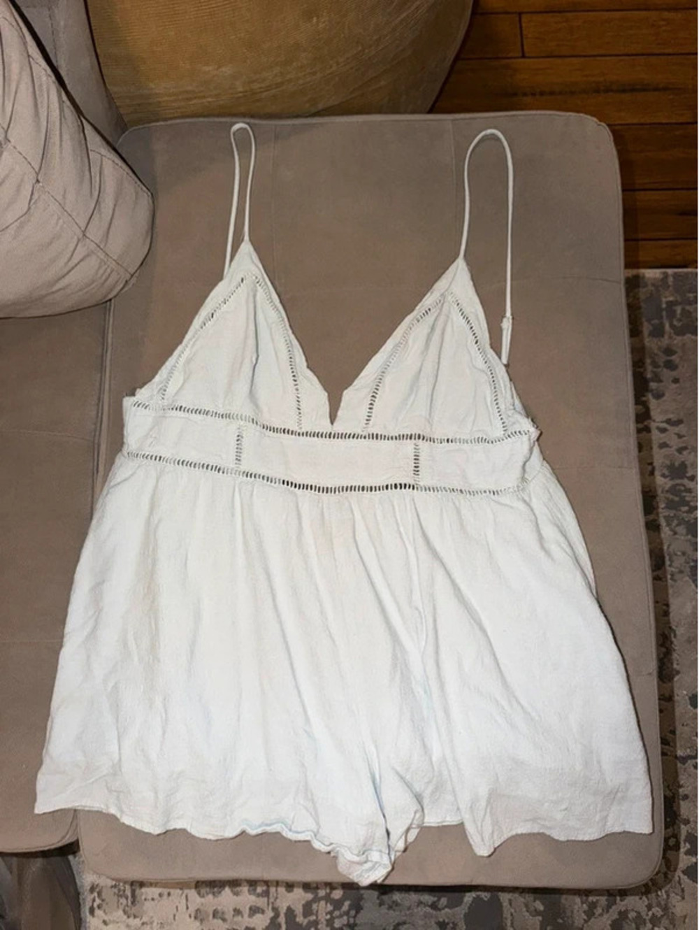 Light Blue G&B Spagetthi Strap Boho Romper
